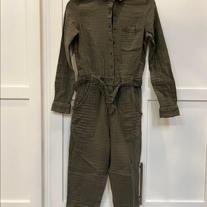 Olive green Toad & Co jumpsuit